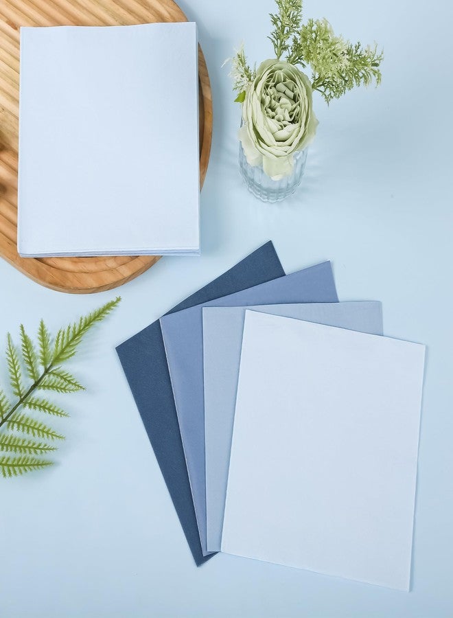 AimFun 100Pcs Dusty Blue Party Napkins Gradient Blue Disposable Paper Napkins 4 Colors 6.5" Luncheon Cocktail Napkin for Birthday Wedding Baby Shower Party Supplies - Image 4